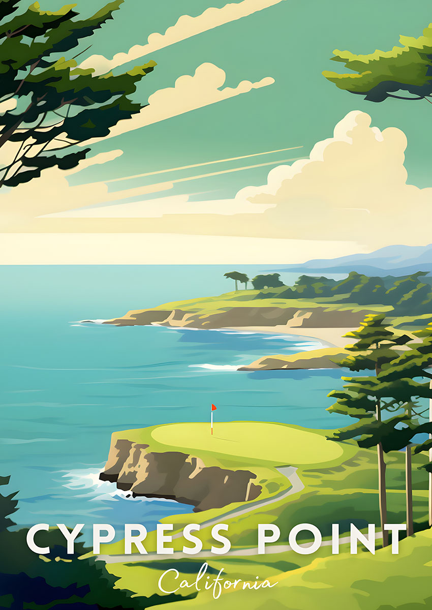 Cypress Point Artwork Canvas Print & Poster Wall Art - AI PRINT LAB